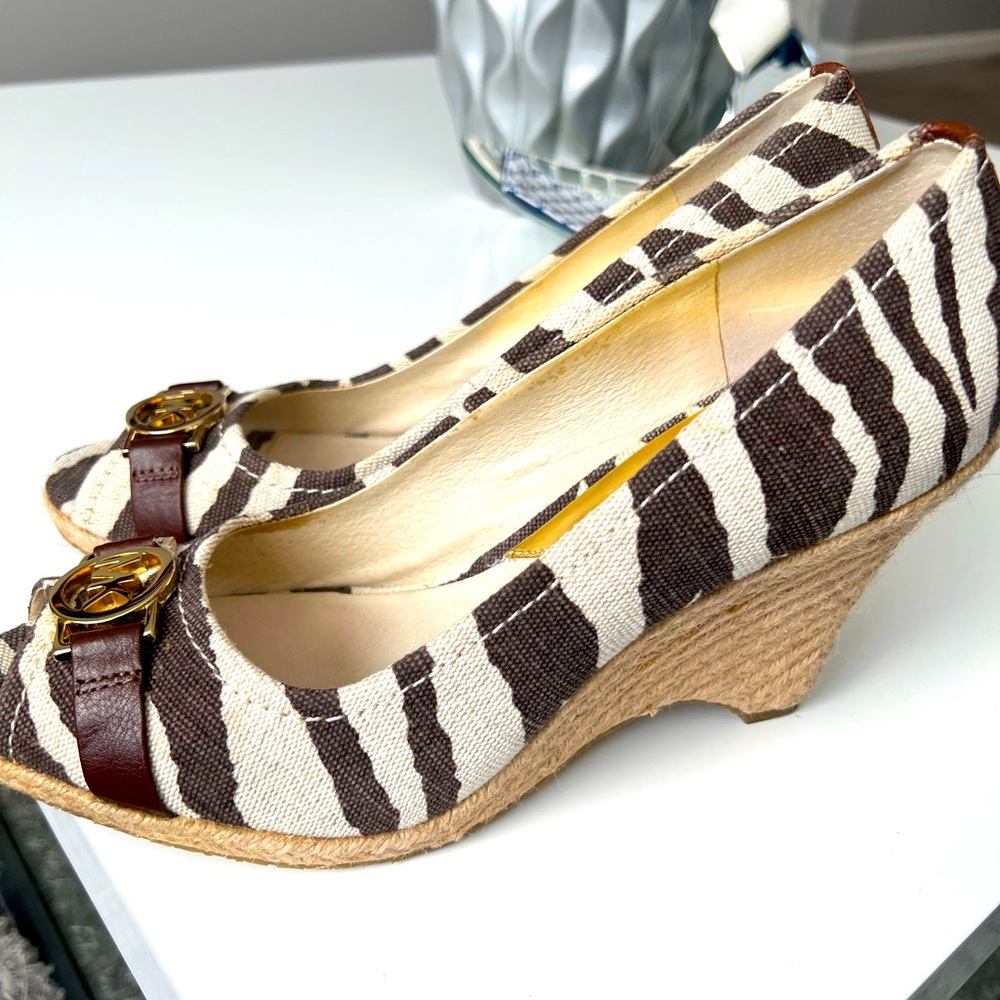 Michael Kors animal print wedge